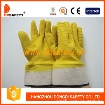 Перчатки из хлопка и желтого латекса (DCL412)